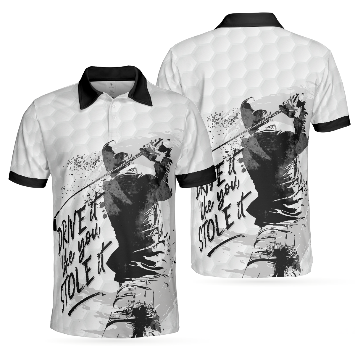 Drive It Like You Stole It Men's Golf Polo Shirt, Golfing Apparel, Mens Golf Gift