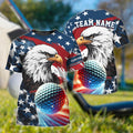 American Eagle Custom Golf Polo ShirtPatriotic Golf Shirt, Gift For Golfers, Golf Gift Ideas