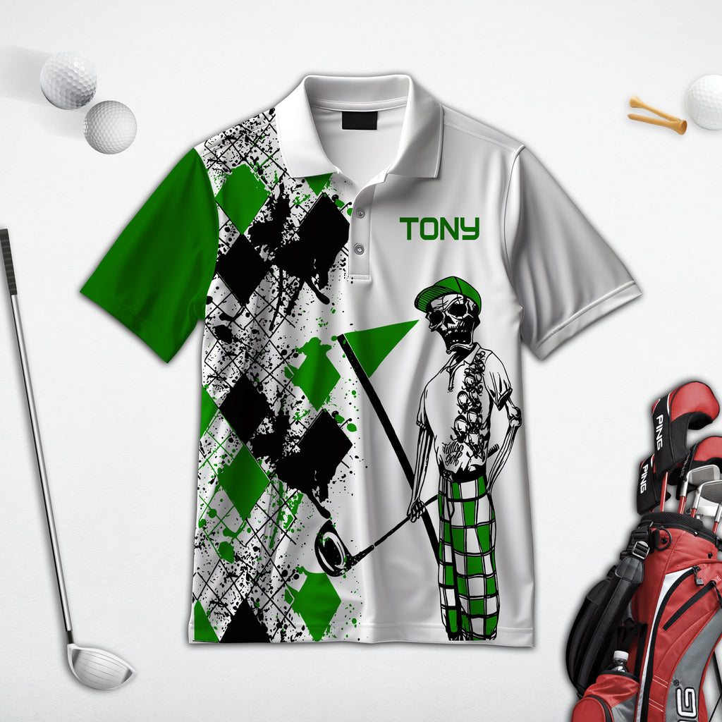 Swing Swear Drink Repeat Personalized Name 3D Golf Polo ShirtGolf Shirt, Gift For Golfers