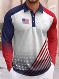 USA 250 Celebration Polo Shirt Men's American Flag Tops 4th Of July Shirt