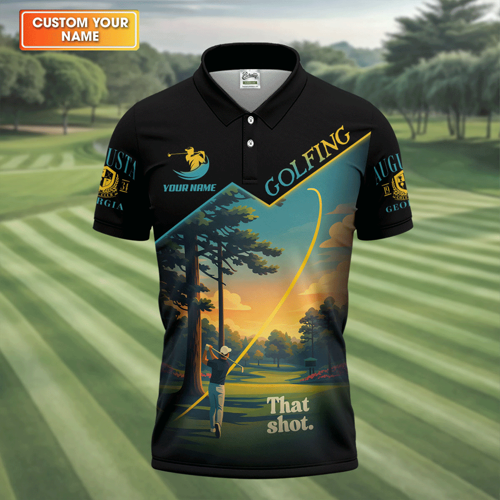 That Shot Augusta Georgia Golf Tournament Golf Shirts For Men, Performance Golf Shirt, Polo Shirts For Men