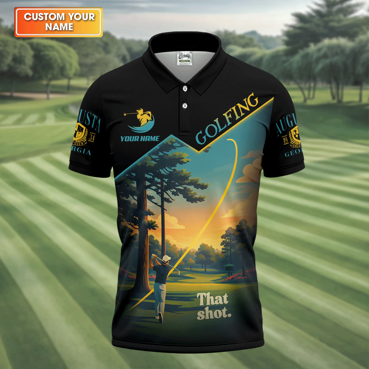 That Shot Augusta Georgia Golf Tournament Golf Shirts For Men, Performance Golf Shirt, Polo Shirts For Men